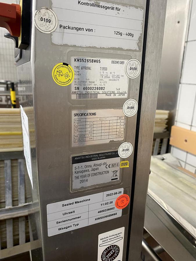 Used Anritsu SSV Series Durchlaufkontrollwaage