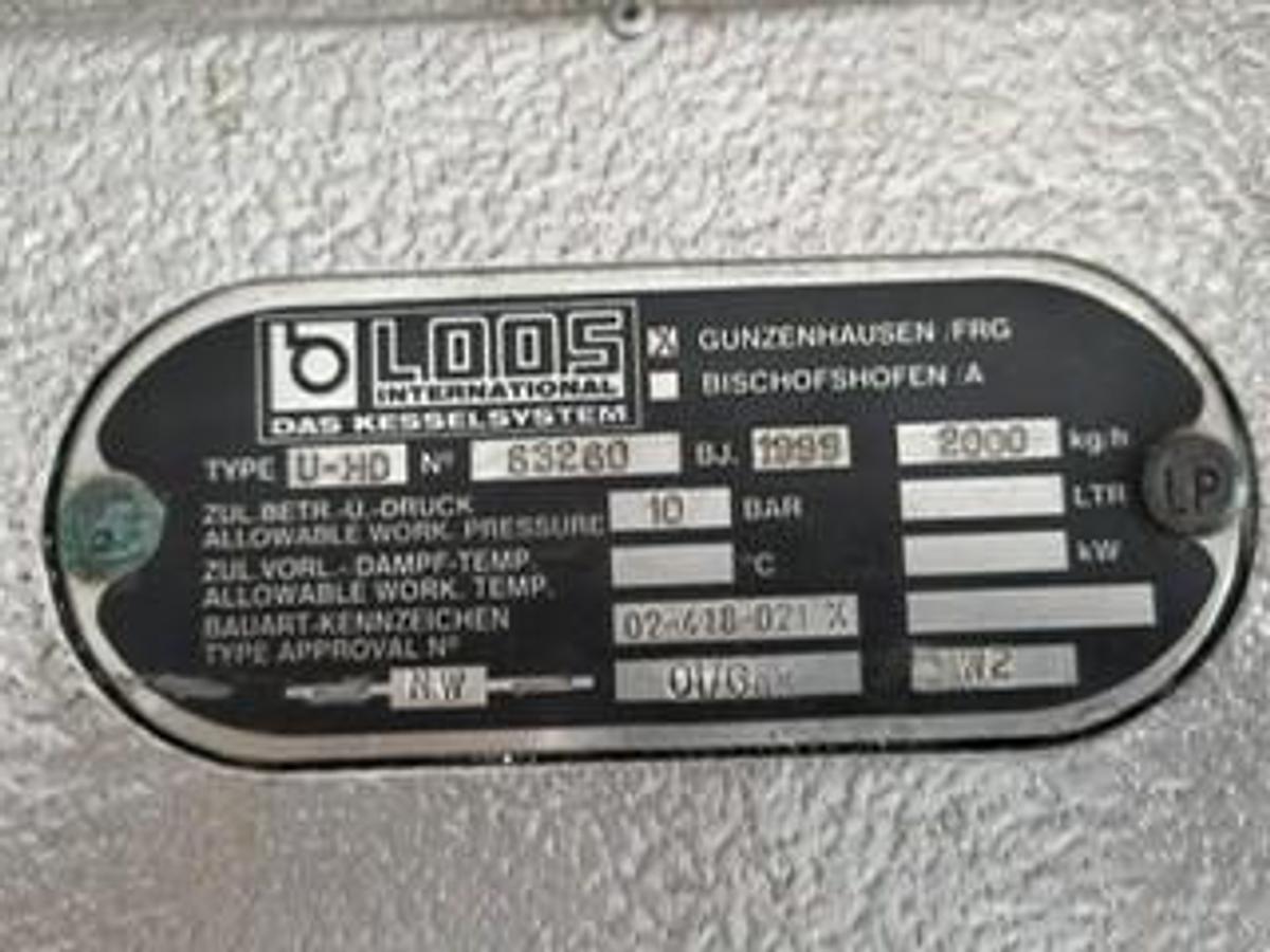 Gebraucht 1999 Loos International (Bosch) U-HD Hochdruck-Dampfkessel