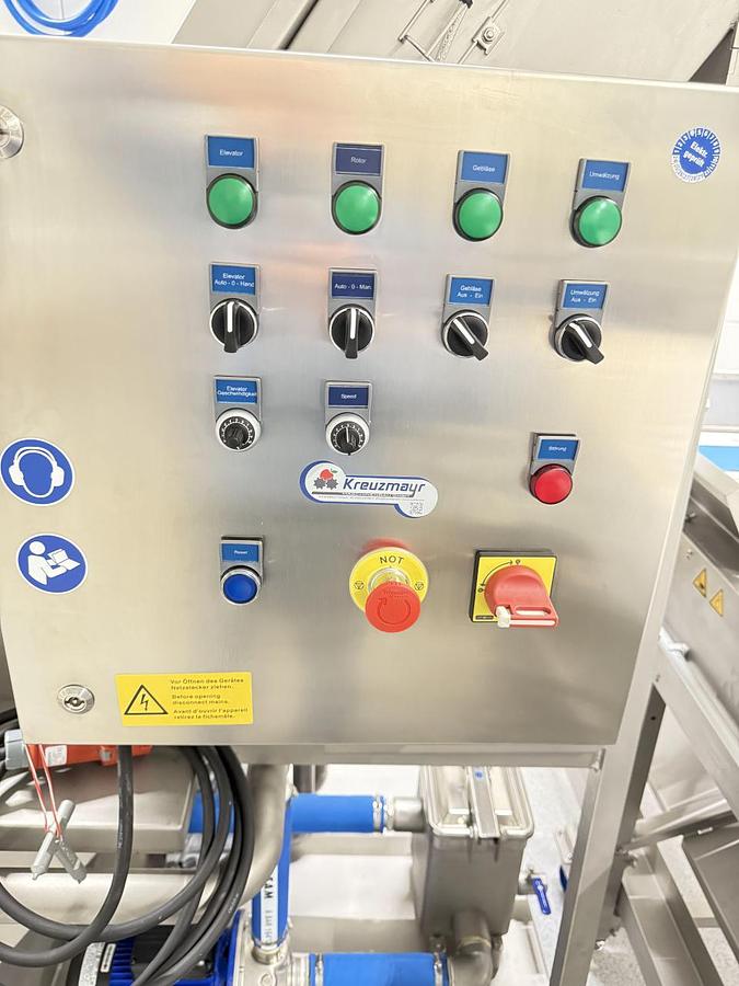 New 2025 Kreuzmayr KWE5500 Gebläsewaschmaschine mit Schrägförderer,