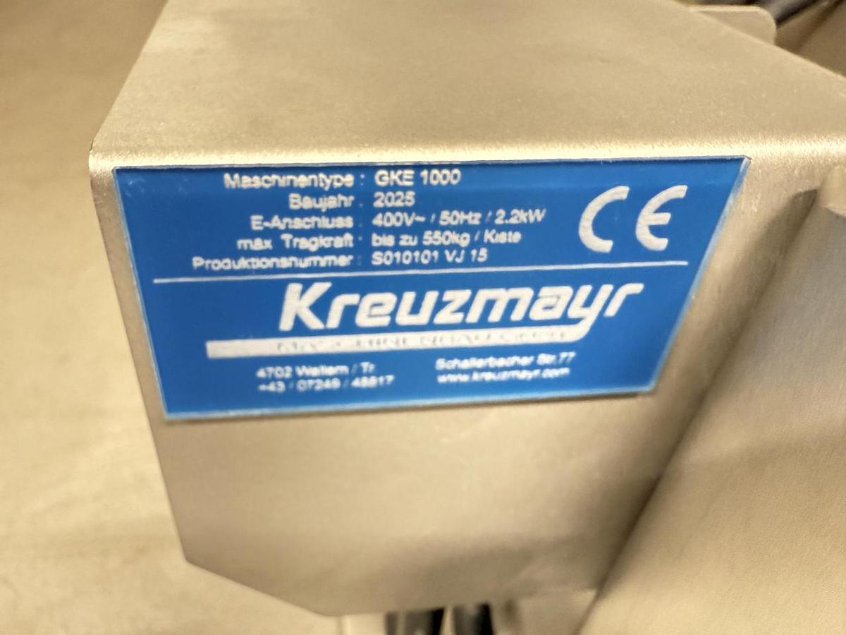 New 2025 Kreuzmayr GKE1000 Hebe-Kippvorrichtung für Großkisten, fahrbar