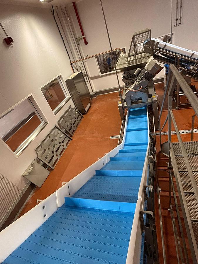 Gebraucht 2023 Alco/Vogelsang Gefrierfleischbrech- & Pufferlinie mit Wiegetechnik und Palbox-Handling