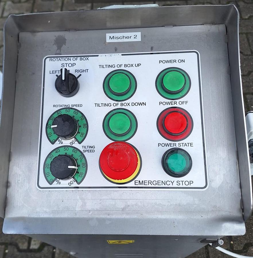 Gebraucht Alistar Europe AE600 Trommelmischer Edelstahl, kippbar, große Trommel (ca. 600 ltr) 1.000 x 1.200 mm
