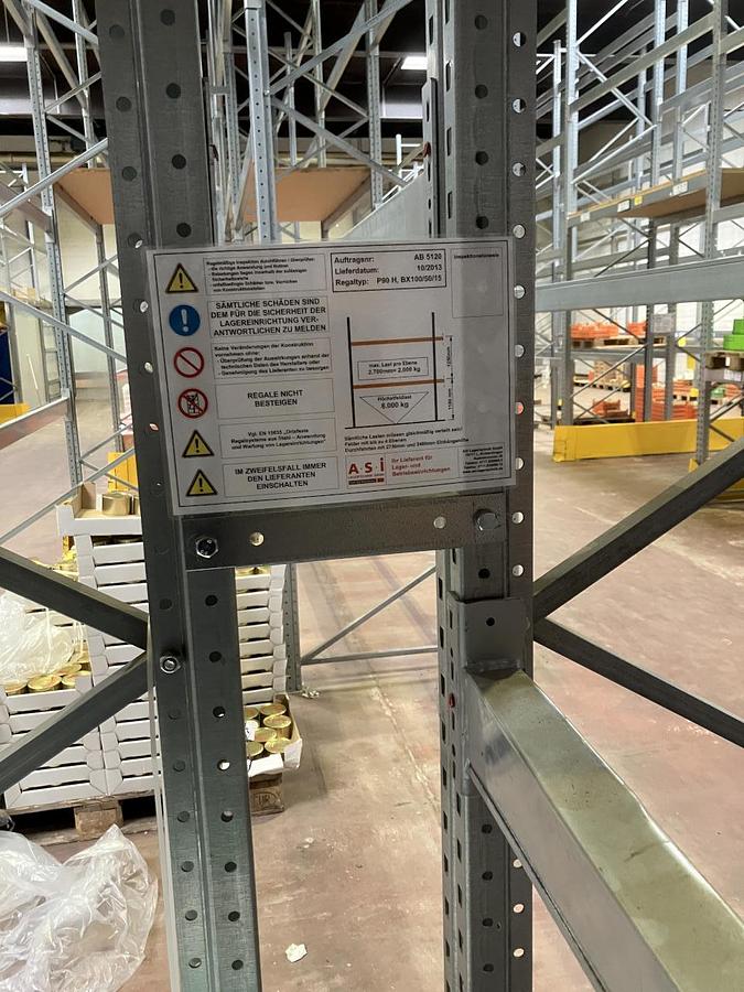 Used ASi Lagertechnik P90H, BX 100/5015 Schwerlastregale für Paletten