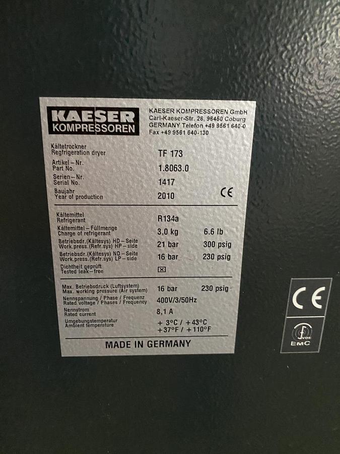 Used 2010 Kaeser TF173