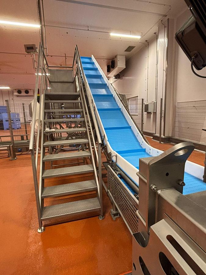 Gebraucht 2023 Alco/Vogelsang Gefrierfleischbrech- & Pufferlinie mit Wiegetechnik und Palbox-Handling