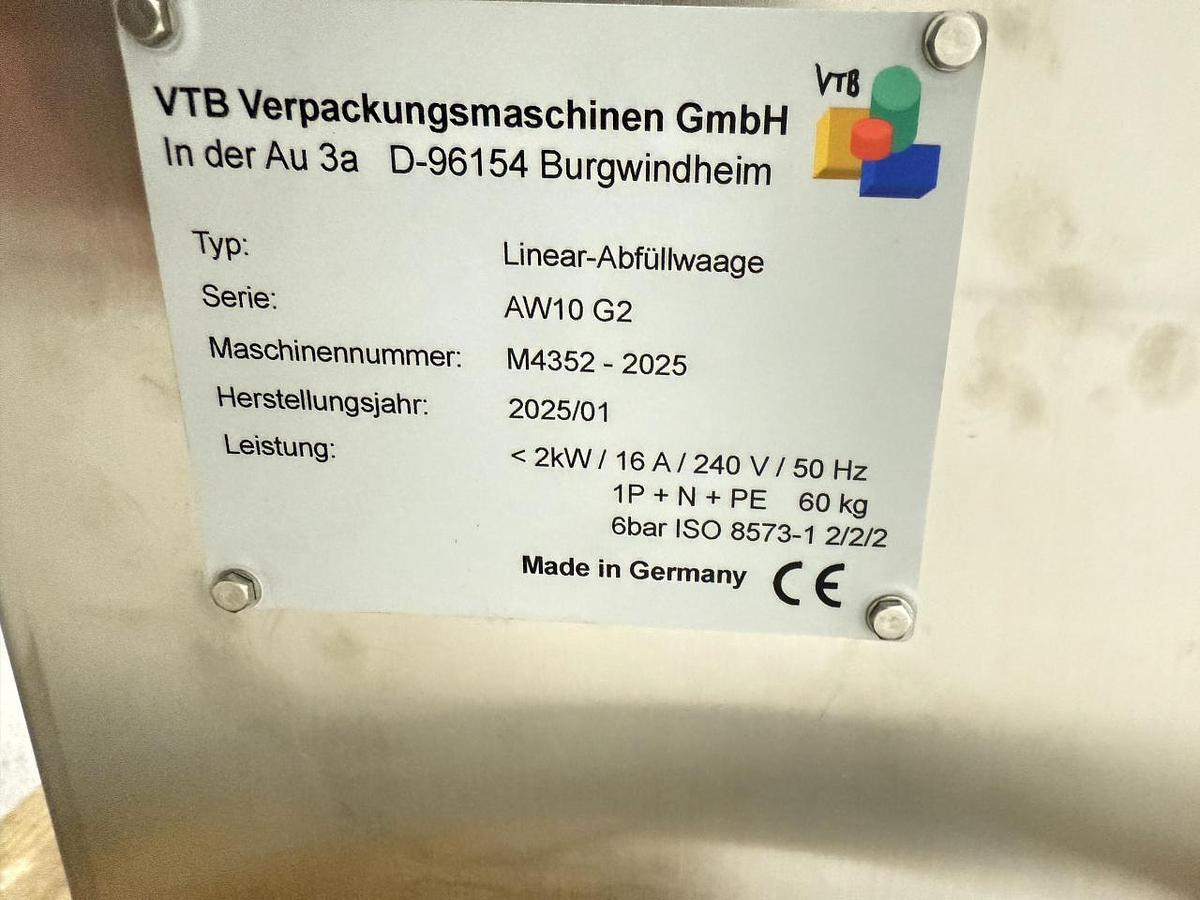 New 2025 VTB AW102G Rinnenwaage