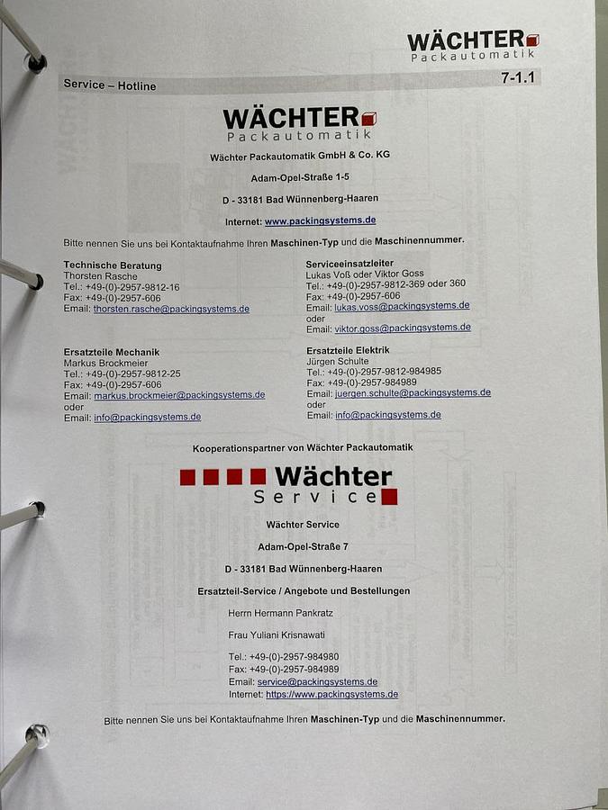 Used 2022 Wächter Packautomatik Verpackungsmaschine