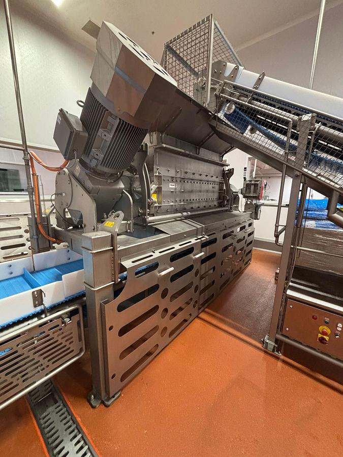 Gebraucht 2023 Alco/Vogelsang Gefrierfleischbrech- & Pufferlinie mit Wiegetechnik und Palbox-Handling