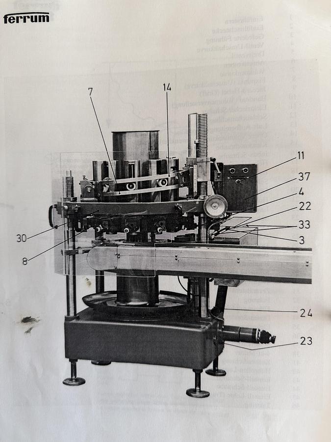 Gebraucht 1998 Ferrum FK10E Rotations-Kolbenfüller / volumetrische Füllmaschine mit 10 Füllstationen