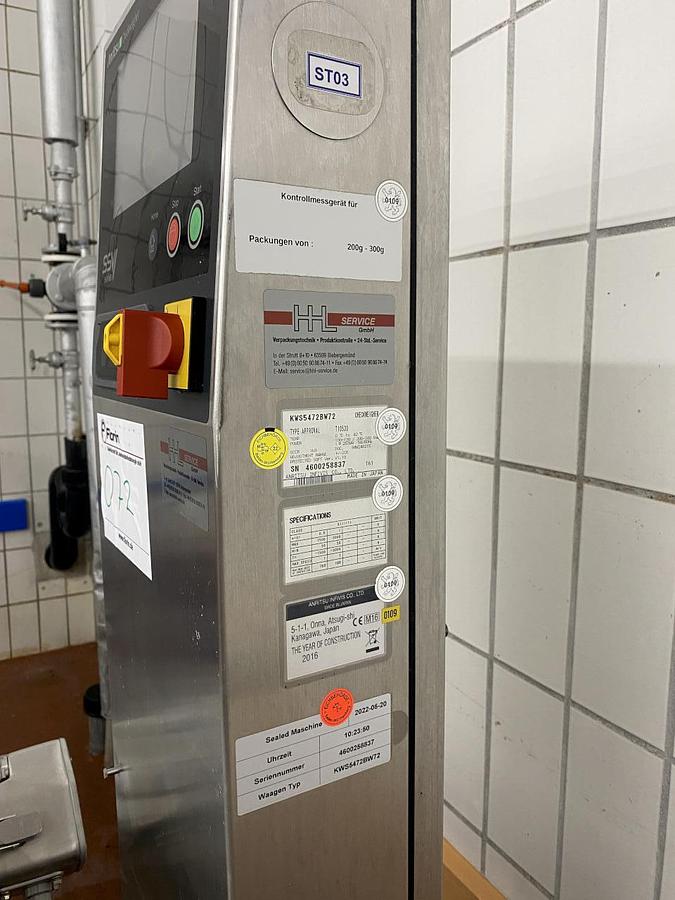 Used 2016 Anritsu SSV Series KWS5472BW72 Kontrollwaage