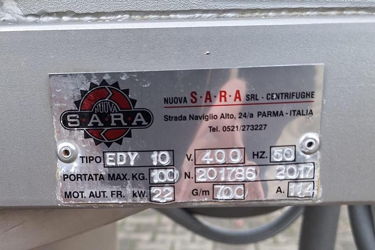 Gebraucht 2017 Nuova S.A.R.A. EDY 10 INOX Edelstahl-Korbzentrifuge
