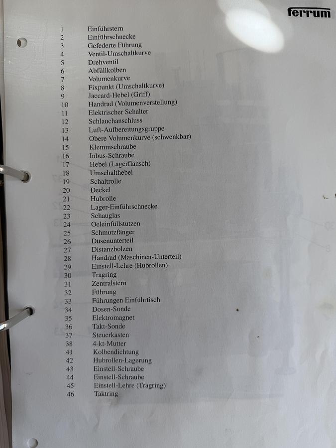 Gebraucht 1998 Ferrum FK10E Rotations-Kolbenfüller / volumetrische Füllmaschine mit 10 Füllstationen