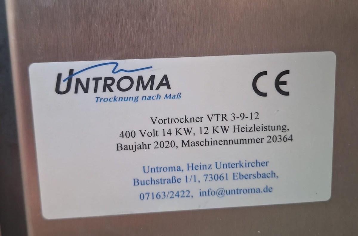 Gebraucht 2020 Untroma VTR 3-9-12 Etagen-Bandtrockner (Vortrockner)
