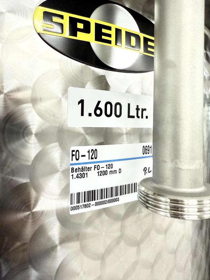 New 2025 Speidel F0-120 Edelstahltank (Saft- oder Weinbehälter)
