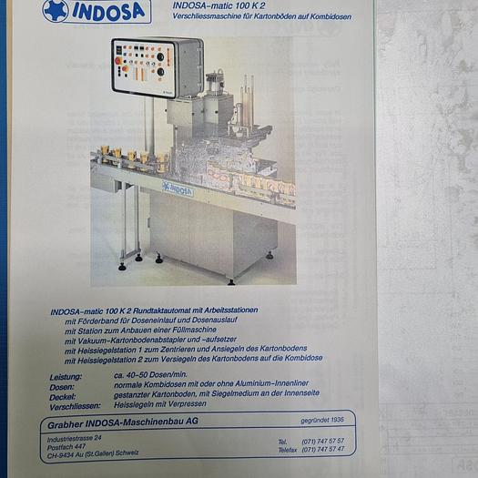 Gebraucht 1997 Indosa FB 450/1500/2500 Twin F Indosa NAL 800/1200 Automatische Dosenabfüllanlage