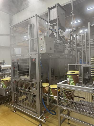 Used Quiel VAE1 Verpackungsanlage für Sauerkraut in Eimer