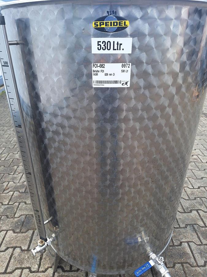 Used 2017 Speidel F01-082 Edelstahlbehälter (530 Liter)