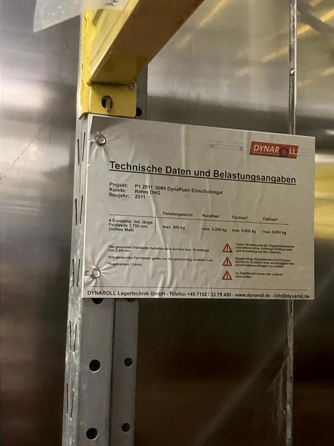 Used Dynaroll Schwerlastregal