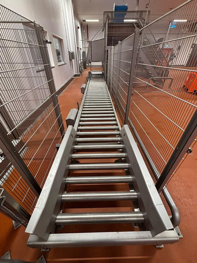 Gebraucht 2023 Alco/Vogelsang Gefrierfleischbrech- & Pufferlinie mit Wiegetechnik und Palbox-Handling