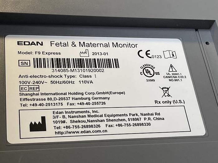 Gebraucht EDAN F9 SN 0002 