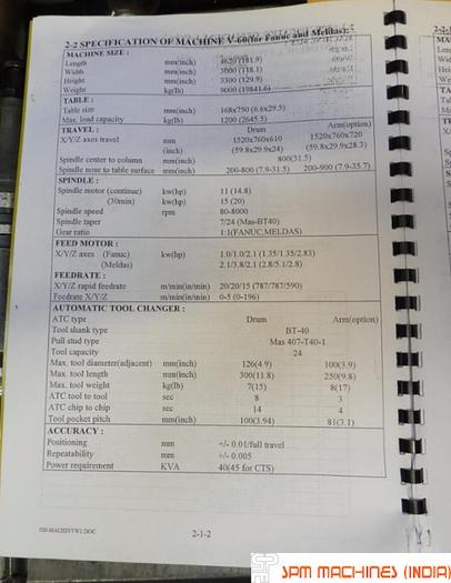 Used Leadwell V60 VMC - 2005