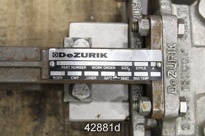 Used Dezurik 3" Hand Operated Knife Gate Valve #42881