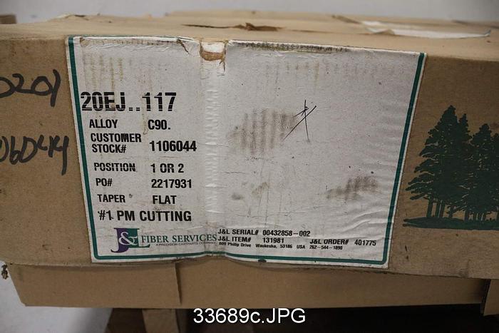 Unused Beloit DD4000 Refiner Complete Plate Set, 20" Disc #33689