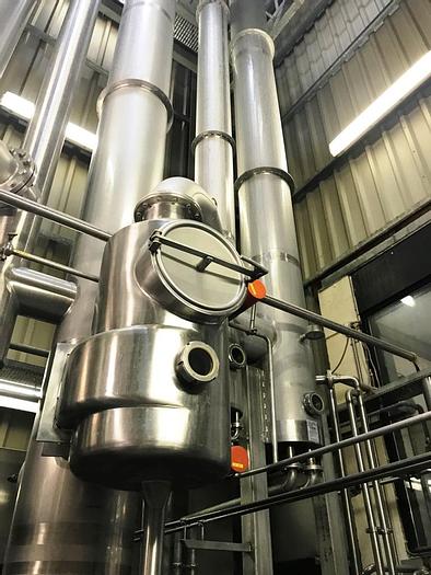 Used 2-step falling-film vacuum evaporator