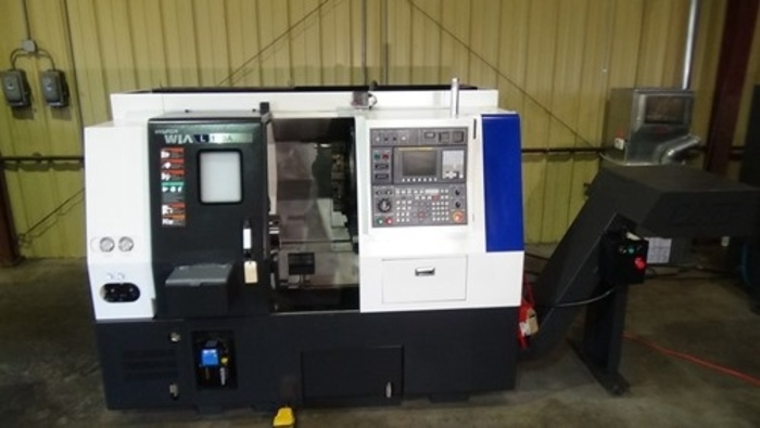 Used Hyundai Wia L150A CNC Lathe, 8" 3 Jaw Chuck, Fanuc i CNC, 2013