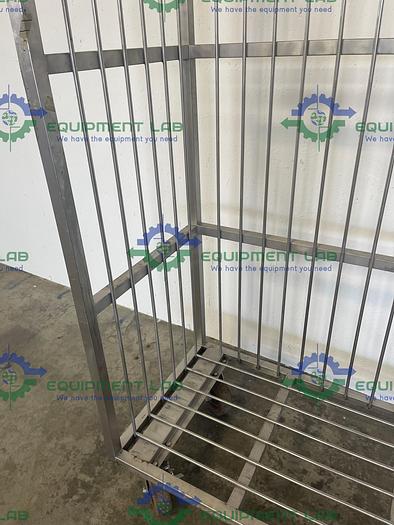 Used 60" x70" x22" Aluminum Cart/Cage w/ Wheels