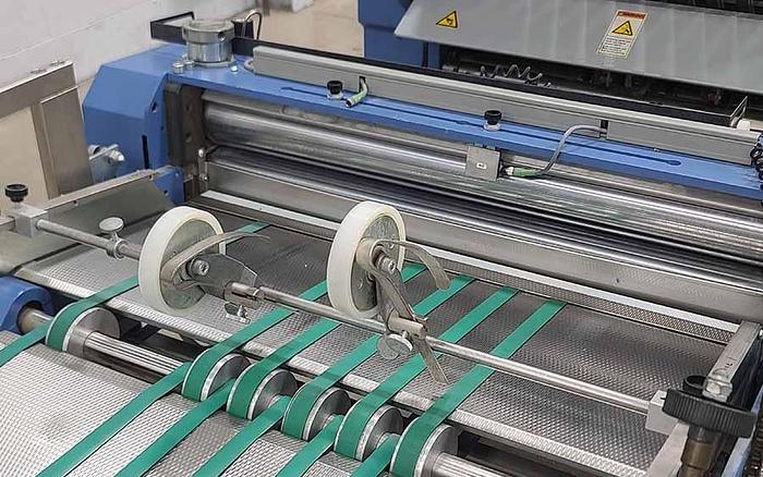 Used 2007 MBO Paper Folder w/ UW Unwinder, Panel Sheeter SVC 520C, and Vertical Stacking SVC 520S