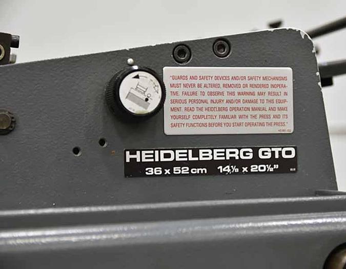 Used 1988 Heidelberg GTO 52