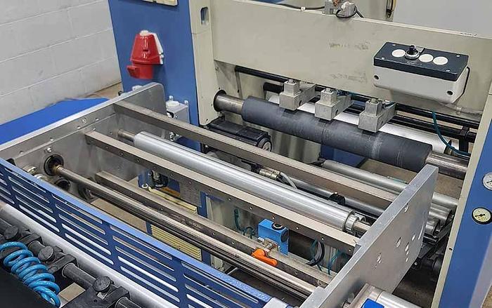 Used 2007 MBO Paper Folder w/ UW Unwinder, Panel Sheeter SVC 520C, and Vertical Stacking SVC 520S