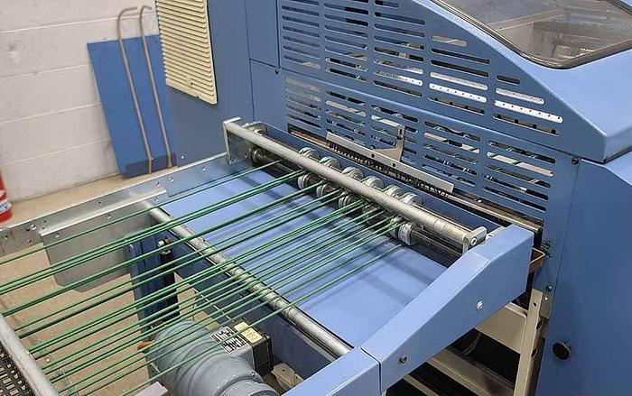 Used 2007 MBO Paper Folder w/ UW Unwinder, Panel Sheeter SVC 520C, and Vertical Stacking SVC 520S