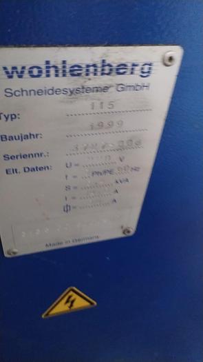 Used 1999 Wohlenberg 45 inch paper cutter