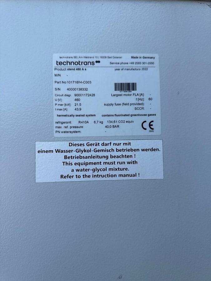 Used 2022 TECHNOTRANS ECOtec.chiller xtend Extend