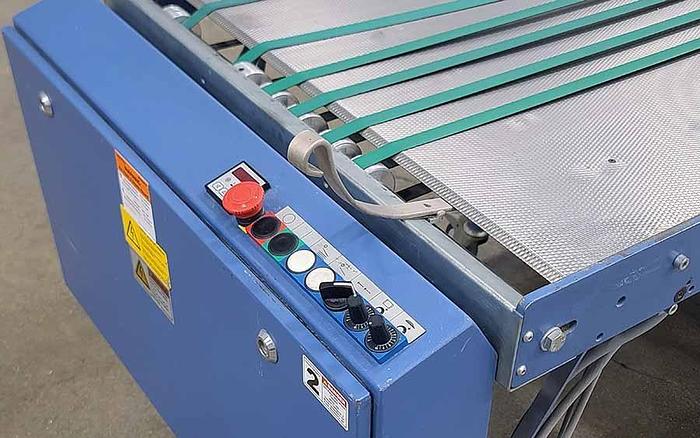 Used 2007 MBO Paper Folder w/ UW Unwinder, Panel Sheeter SVC 520C, and Vertical Stacking SVC 520S