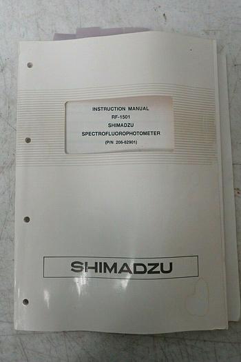 Used Shimadzu RF-1501 206-62901 Spectrofluorophotometer with Manual