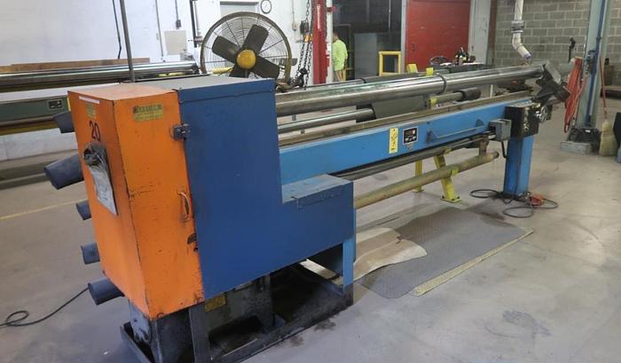 Used 120" APPLETON MODEL D21SH1010 SEMI AUTOMATIC CORE CUTTER 3" DIAMETER SHAFT