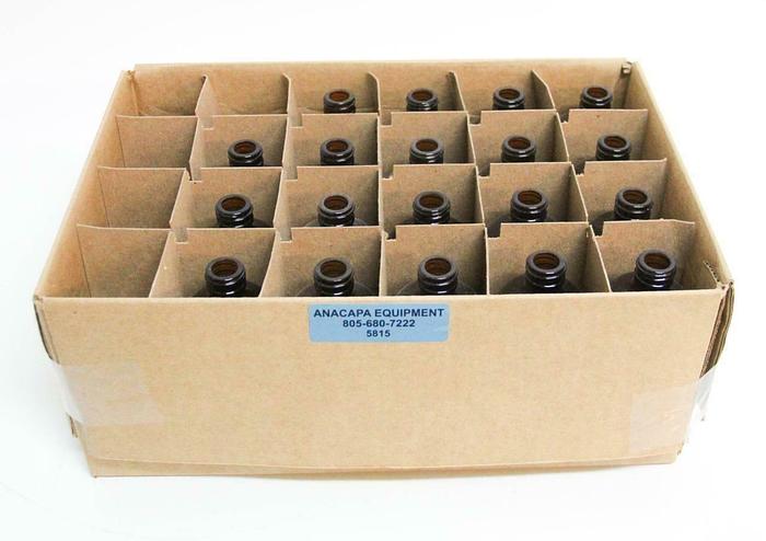 Used Qorpak GLA-00895 8oz Amber Glass Bottles Lot of 19 NEW (5815)