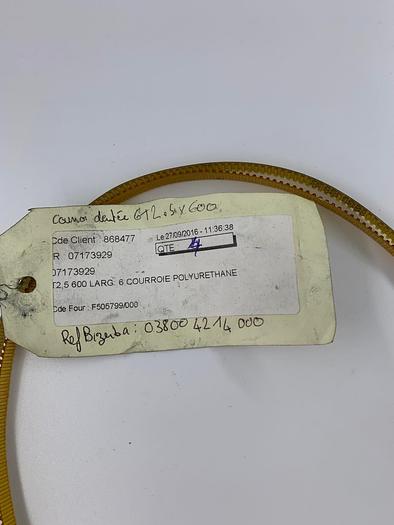 Bizerba Spare Parts Courroie Part No. 38004214000