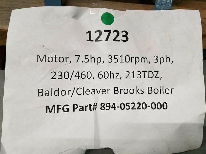 New Baldor Marine Duty 7.5 HP 3510 RPM Electric Motor Stainless Steel