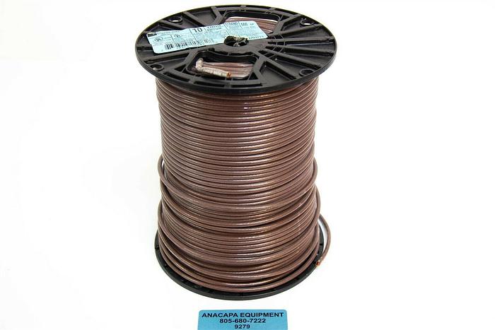 Used Encore Wire THHN 10 (5.26mm) Stranded Brown Spool of cable ~400 ft. New (9279)K