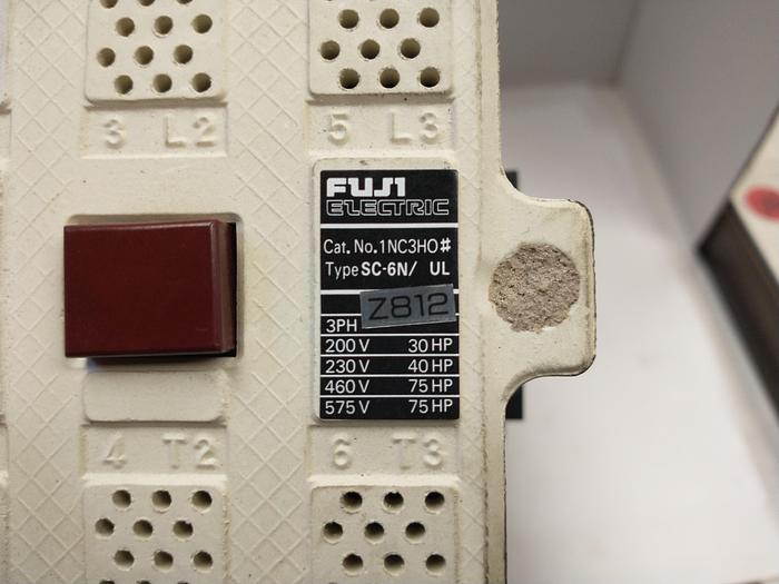 Used FUJI ELECTRIC 1NC3H0# Type SC-6N/UL Contactor, 200V - 575V 30HP-75 HP 150-AMP GH117
