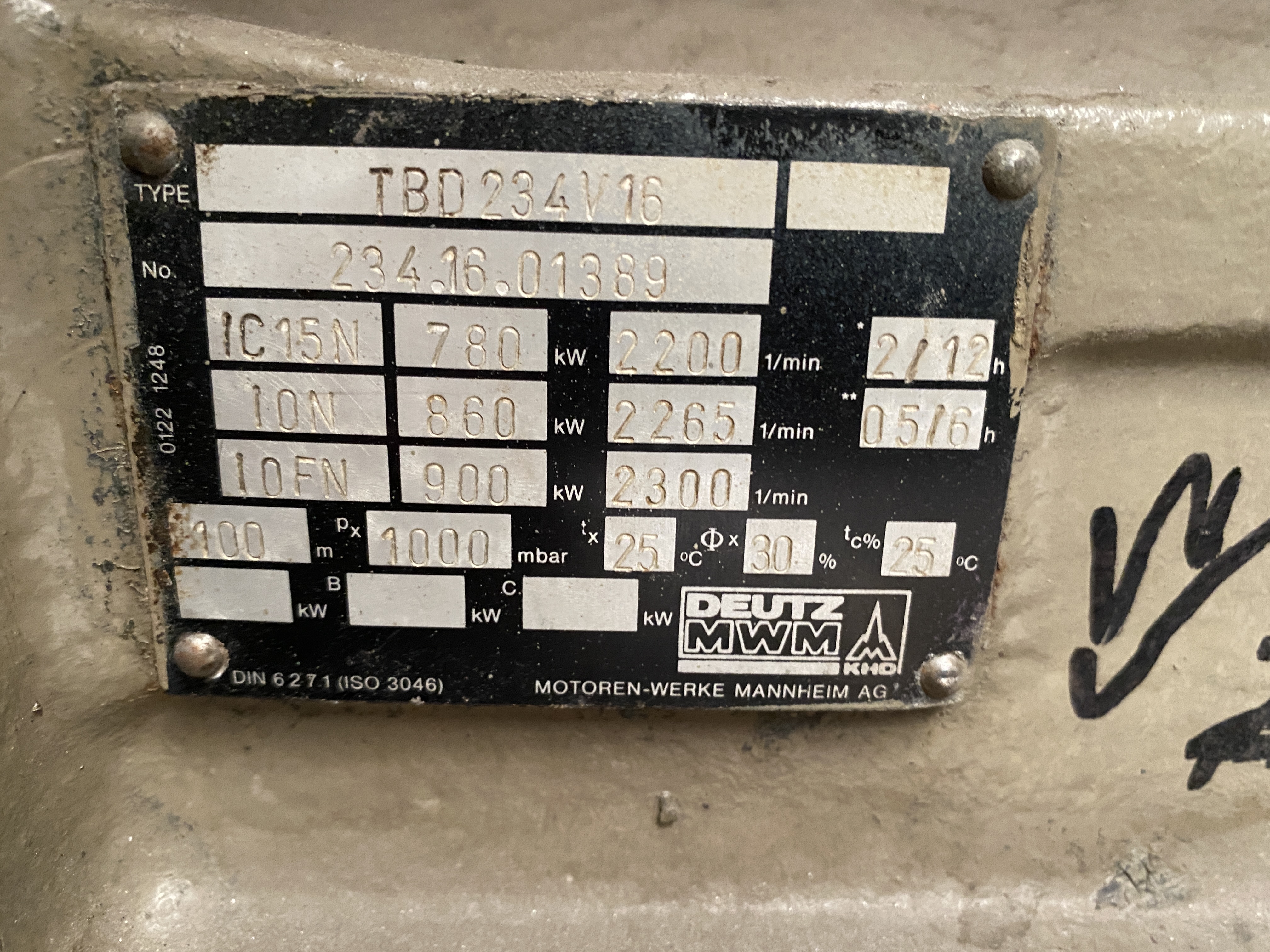 Used MWM TBD 234-V16