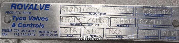 Used Rovalve S17D10MHX 10" Hand Operated Knife Gate Valve #31885