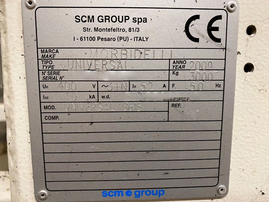 Used Morbidelli Universal 3615 - CNC Machining centers - 2009