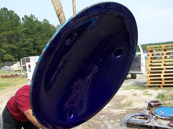 Used Pfaudler Glass Lined #5015 Custom cover for Model VR42-300-25 Vacuum Receiver