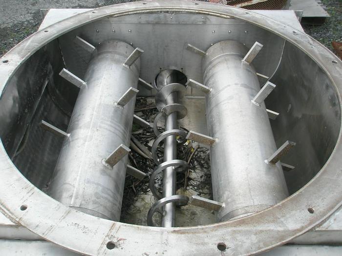 Used Feeder, Screw, 8", S/st, Acrison, 4' X 4' Mix Tub, #C328680