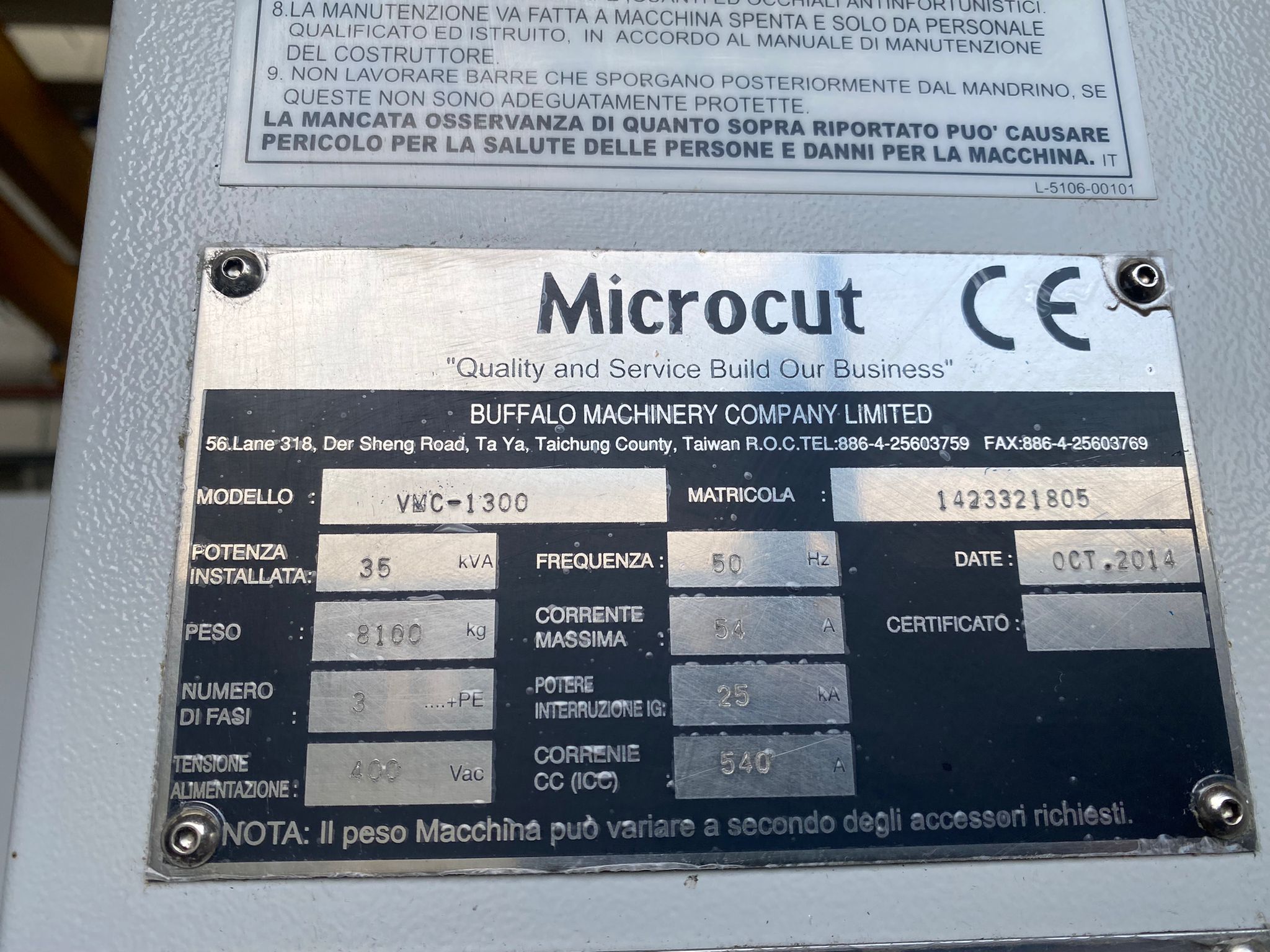 Usato 2014 Microcut VMC 1300